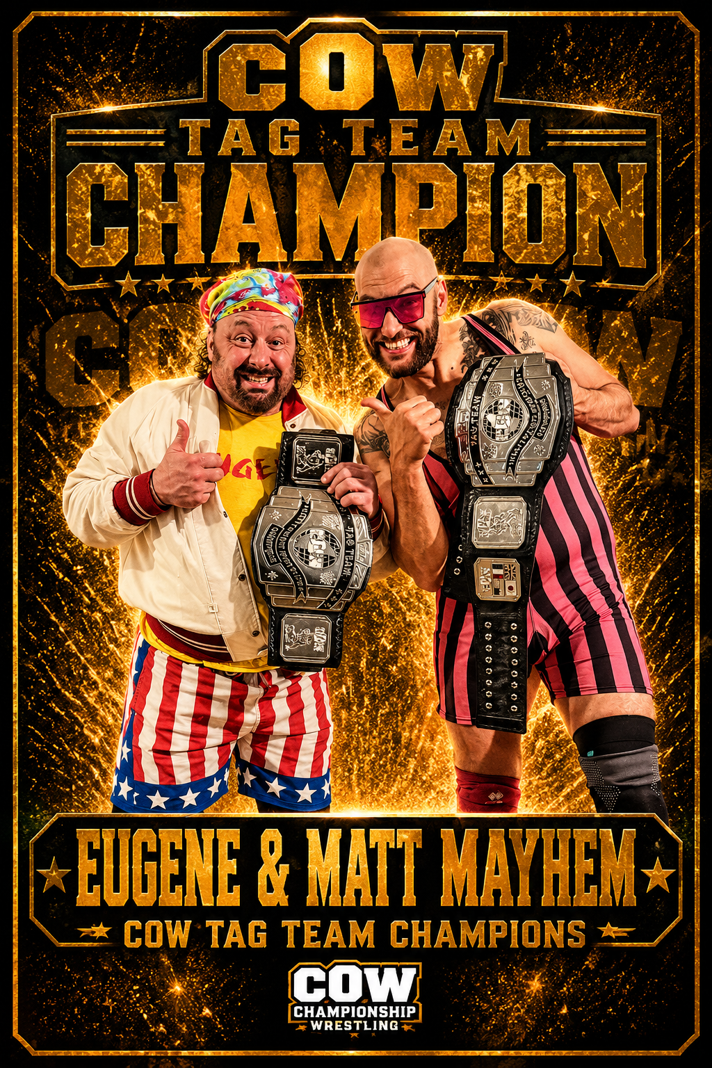 Eugene & Matt Mayhem – cOw Tag Team Champions